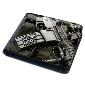 Personalised Gamer Wallet Boys Custom Soldier Bi Fold Card Holder Gift ST349