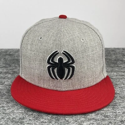 Chapéu Homem-Aranha Marvel New Era 59Fifty Juventude Cinza Vermelho Meninos Crianças Aranha - Imagem 1 de 4