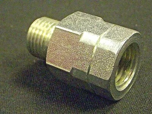 BSP Stecker auf BSP Buchse Nippel Verlängerung Adapter in plattiertem Stahl Hydraulik & Luft - Bild 1 von 2