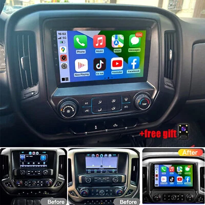 Android Carplay For Chevrolet Silverado & GMC Sierra 2014-2018 GPS Stereo Radio - Image 1 of 4