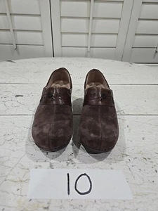 Dansko Sausalito braune Wildleder & Leder bestickt Slipper Clogs Schuhe 36-5,5 M - Bild 1 von 7