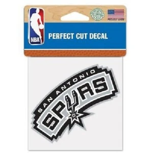 NBA San Antonio Spurs Logo on 4"x4" Perfect Cut Decal Single by WinCraft - Picture 1 of 1