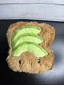 Tostadas de aguacate aplastables 8" peluche cómodo comida almohada juguete marrón N verde - Imagen 1 de 9