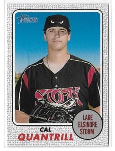 2017 TOPPS HERITAGE MINORS - GRAY BORDER - CAL QUANTRILL /25