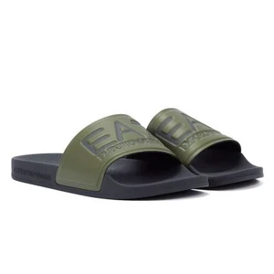 EA7 Sea World Men's Khaki/Black Slides