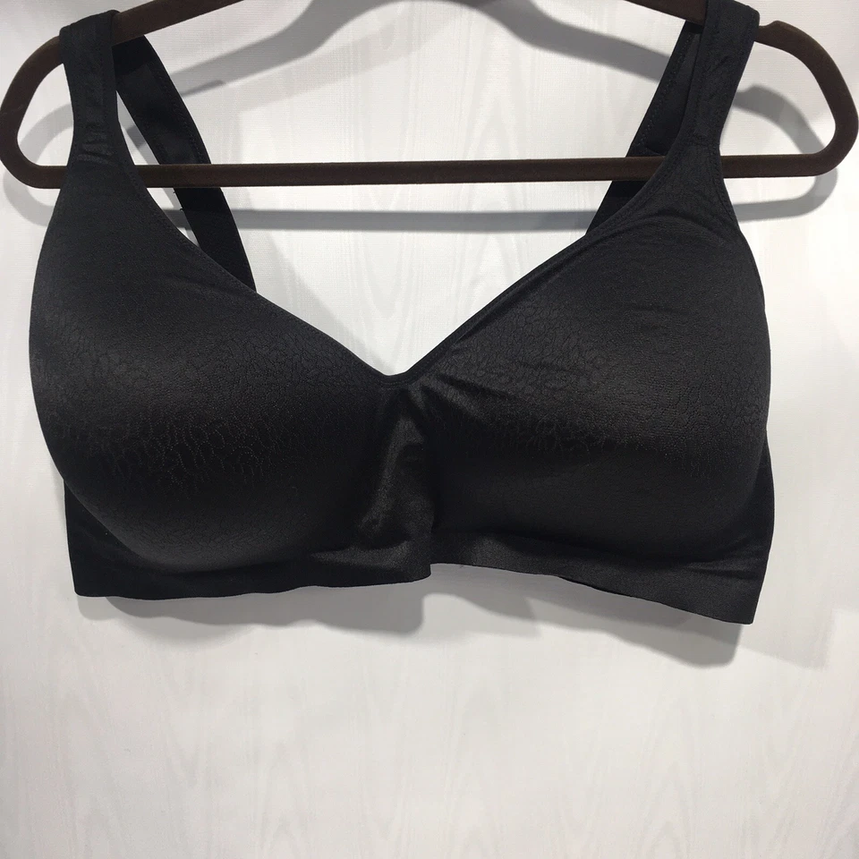 Secret Treasures Bra 46DDD Black Wire Free Knit Molded Cup - Image 1 of 4