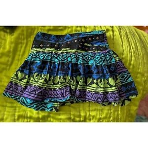 Justice Cool Toned Colorful Print Skort - Size 7 - GUC - Picture 1 of 5