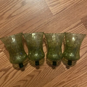 Home Interior Avacado Green Honeycomb Glass Votive Cups 1191-1. NOS - Picture 1 of 3
