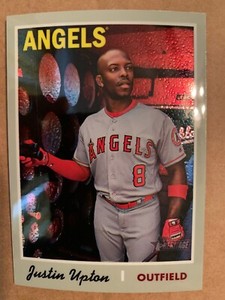 2019 TOPPS HERITAGE CHROME JUSTIN UPTON 838/999 #THC-421 HI HIGH NUMBER SP