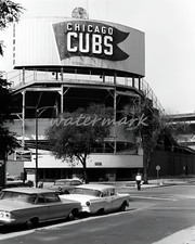 MLB 1960's Chicago Cubs Wrigley Field black & White 8 X 10 Photo Picture