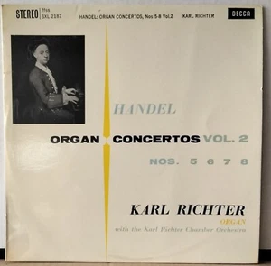 DECCA SXL 2187 UK WBg ED 1 HANDEL RICHTER ORGAN CONCERTOS VOL. 2 NOS. 5 6 7 8 LP - Picture 1 of 3