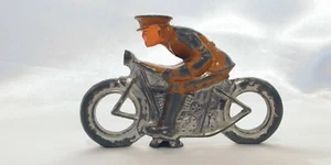 Vintage Barclay Manoil  Motorcycle Toy Military Rider Indian Harley HD - Picture 1 of 10