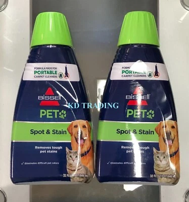 (2-Pk) BISSELL 2X Pet Stain & Odor Portable Carpet Cleaning Machine Formula 32oz - Image 1 of 4