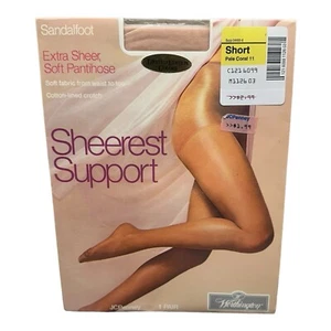 Vintage JCPenney sheerest support extra sheer pantyhose short pale coral - Picture 1 of 2