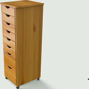 8 Drawer Narrow Lingerie Storage Dresser Chest Furniture Tall Space Saver Cart