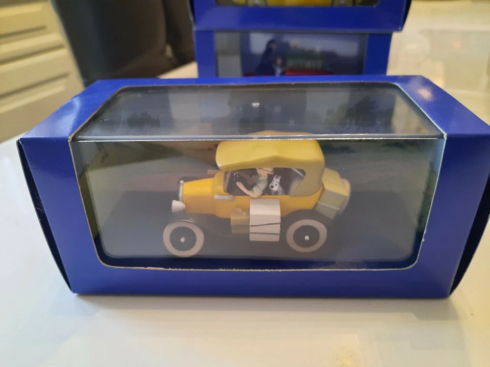 voiture 1/43 EDITIONS ATLAS TINTIN FORD T JAUNE EN BOITE  - Photo 1/2