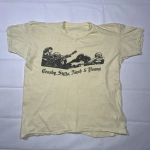 60s 70s Crosby Stills Nash And Young T-shirt - Picture 1 of 9