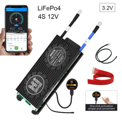 4S 12V 30A-100A LiFePo4 Smart BMS Battery Board Common Port w/ Balance Bluetooth - Image 1 of 4