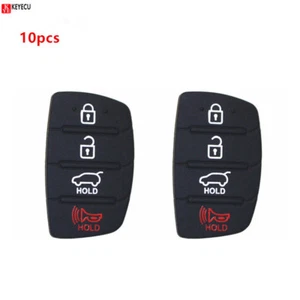 10*Flip Remote Key Button Pad Fob 4 Button for Hyundai Tucson Santa Fe ix35 ix45 - Picture 1 of 2