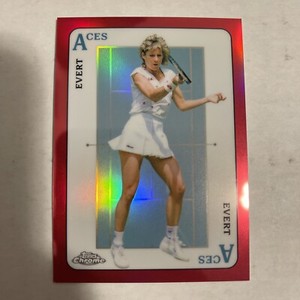 2021 Topps Chrome Chris Evert Aces Red Refractor 1/5 SP No. ACE-15