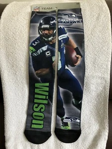 RUSSELL WILSON SEATTLE SEAHASK SOCKS SIZE LARGE NEW Lot 1 - Picture 1 of 5
