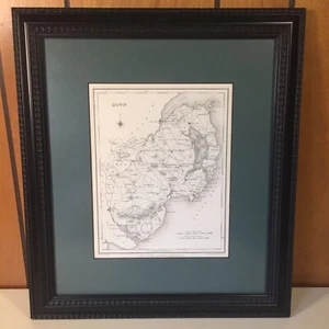 Irlanda COUNTY DOWN Atlas pagina mappa Samuel Lewis di Creighton & Dower incorniciata - Foto 1 di 12