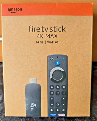 Amazon Fire TV Stick 4K Max Device (Newest Gen), Wi-Fi 6E,Ambient Experience NEW - Image 1 of 3