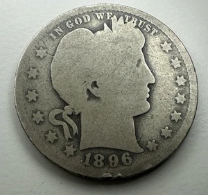1896-O Barber Quarter E82 - Picture 1 of 2
