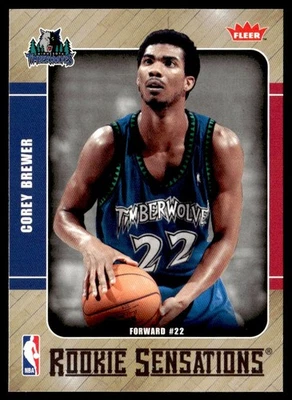 Fleer Rookie Sensations Corey Brewer Minnesota Timberwolves 2007-08 #RS-7 Foto 1 de 2
