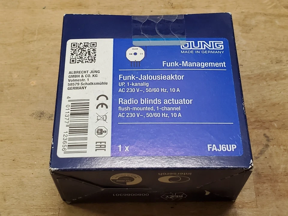 INSTA Funkbus Jalousieaktor Jung FAJ6UP wie Gira 042500 oder Berker 0127 - Bild 1 von 1