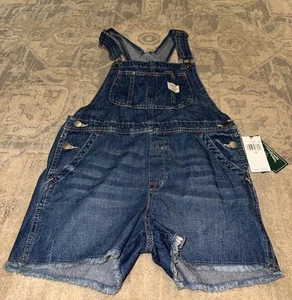 Große Mädchen Ralph Lauren Polo Country Denim Shortall Shorts Overall Größe 14 neu - Bild 1 von 6