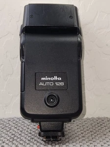 WORKING Minolta AUTO 128 Shoe Mount Flash SLR tested for SRT 101 102 201 X-700 - Picture 1 of 10