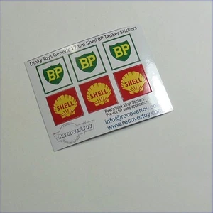 Dinky Toys Generic Shell BP Fuel Petrol Tanker Sticker Set - Picture 1 of 3