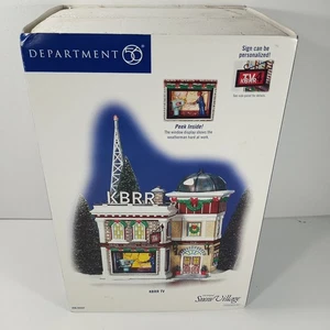 NOS Dept 56 KBRR TV Station 55337 Snow Village In Box - Picture 1 of 5