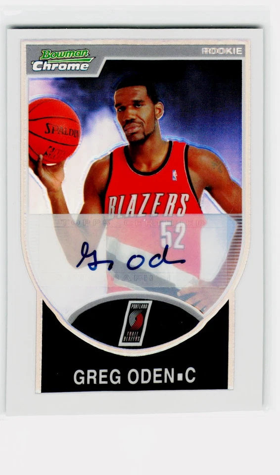 Greg Oden 2007-08 Bowman #152 Portland Trail Blazers #/479 Rookie Auto Foto 1 de 2