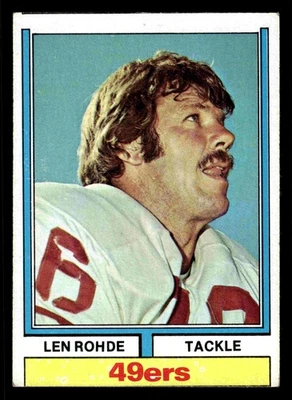 1974 Topps Len Rohde #98 - San Francisco 49ers - Image 1 of 2