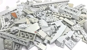 Legos 200+ Mediun Stone Gray AKA Light Gray + 1 Minifigure-Box 200-110125-3 - Picture 1 of 3