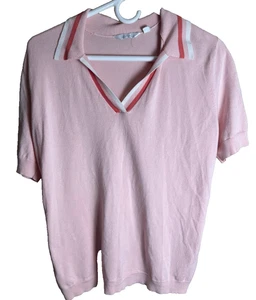 Lady Hagen Damen Feinstrick Golf Top hellpfirsich Kragen V-Ausschnitt Small - Bild 1 von 5