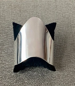 Mid Century Sterlingsilber Chevron Manschette Armband Handwerker signiert Celia Sebiri - Bild 1 von 16