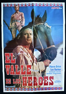 WINNETOU UND SHATTERHAND IM TAL DER TOTEN FILM PLAKAT SPANIEN 1968 - 100 x 60 CM - Bild 1 von 1