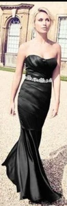 Maxi abito nero plissettato a fascia VIP Lipsy taglia UK 14 PREZZO AL PUBBLICO £ 160 - Foto 1 di 2