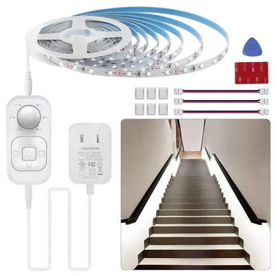 Motion Sensor Lights Indoor Plug-in LED Step Lights Strip with UL FCC Adapter... - Image 1 of 4