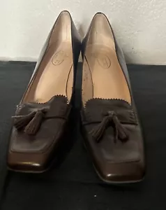 Scarpe Talbots donna 2,5" decolte marroni vera pelle nappa made in Brazil taglia 11 - Foto 1 di 10