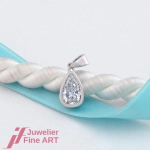Anhänger-Solitär-neuwertig - 1 Diamant 0,85ct -18K/750 Weißgold DPL-EXPERTISE - Bild 1 von 4