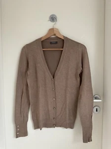 C&A YESSICA Damen Cardigan Strickjacke Gr. XS Hellbraun Jersey Knöpfe - Bild 1 von 10