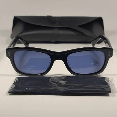 Gafas de sol rectangulares John Varvatos para hombre V538 marco negro rojo y lente azul 52 mm Foto 1 de 4