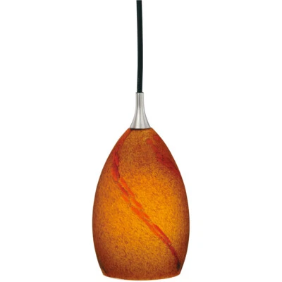 Vaxcel Lighting PD30119SN Satin Nickel 1-Light Mini/Monorail Pendant w/Canopy - Image 1 of 4