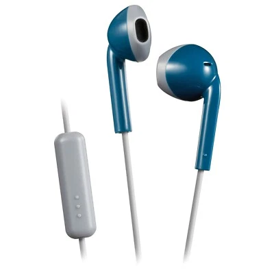 JVC HAF19MAH Retro In-Ear Wired Earbuds with Microphone (Blue) - Image 1 of 4