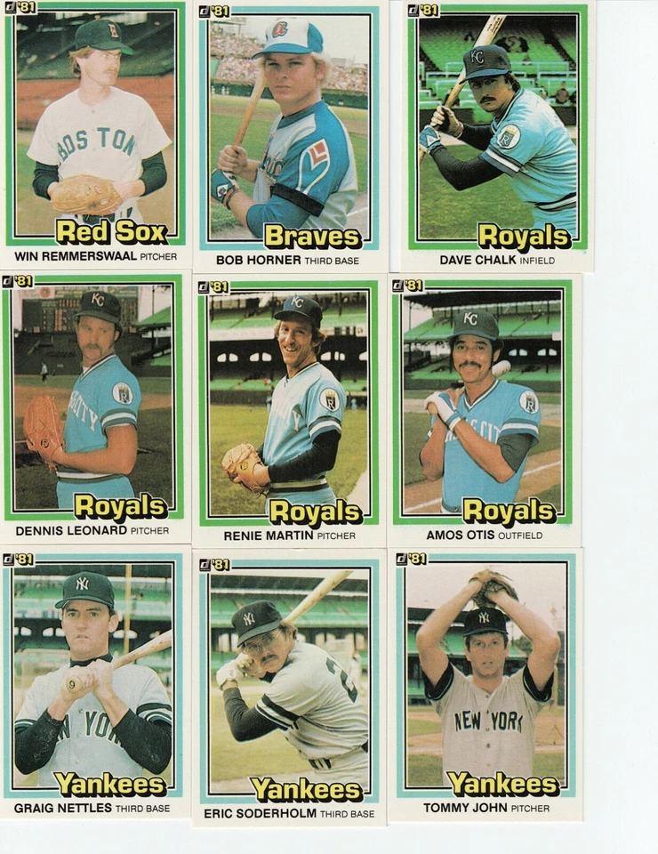 1981 DONRUSS Baseball Complete Your Set 1-250 - Image 1 of 1