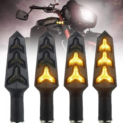 Luces indicadoras de giro ámbar universales para motocicletas bobber café racer 4 piezas Foto 1 de 4